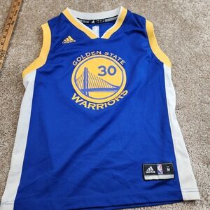 Adidas Golden State Warriors Stephen Curry 30 Youth Jersey Blue Medium NBA